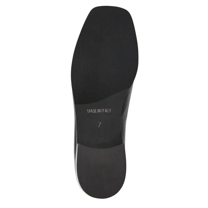 Women Bruno Magli Flats and Loafers Natalie Square Toe LoaferBlack Leather