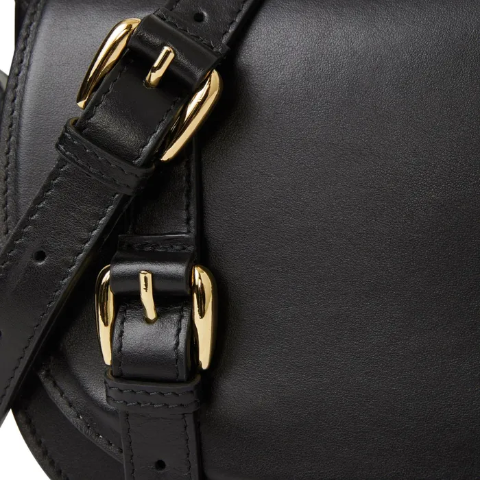 Women Bruno Magli Handbags Camilla Equestrian Inspired Handbag Black Nappa Leather
