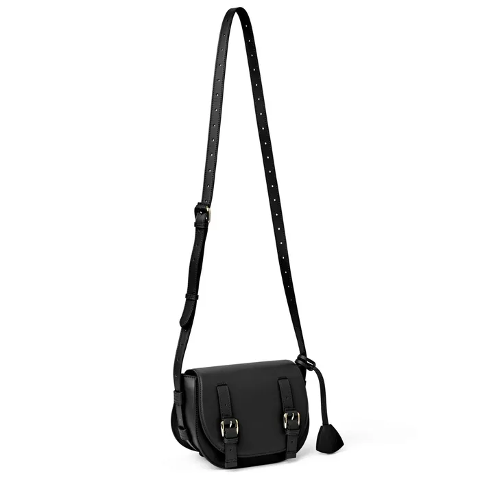 Women Bruno Magli Handbags Camilla Equestrian Inspired Handbag Black Nappa Leather