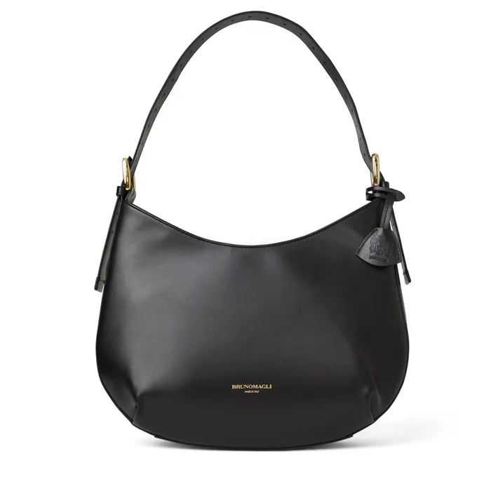Women Bruno Magli Handbags Cora Hobo Handbag Black Nappa Leather