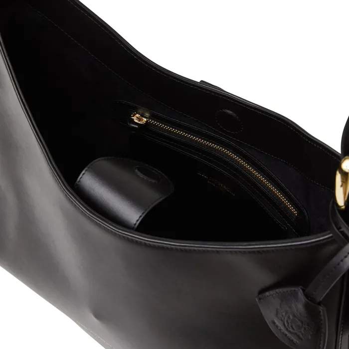 Women Bruno Magli Handbags Cora Hobo Handbag Black Nappa Leather
