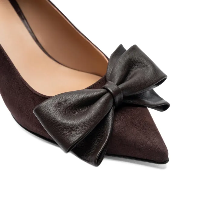 Women Bruno Magli Heels Nadia Pump Brown Suede