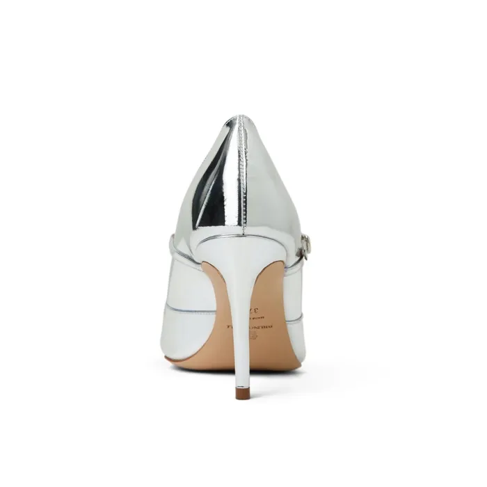 Women Bruno Magli Heels Prima Pump Silver Metallic