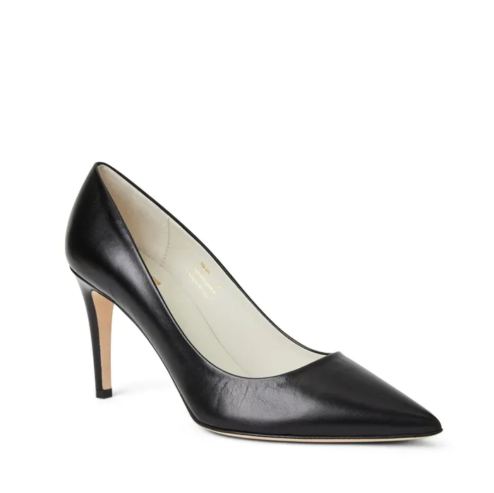 Women Bruno Magli Heels Telma Leather PointedToe Pump 8211 Black