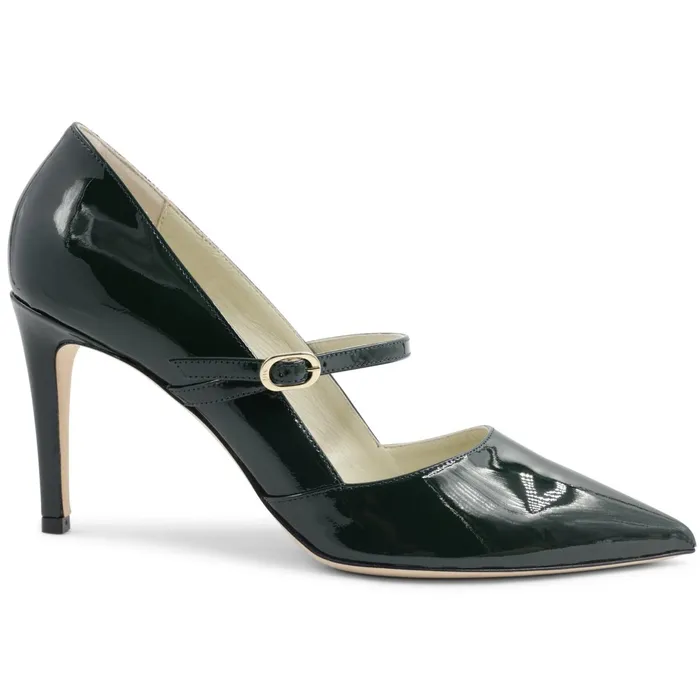 Women Bruno Magli Pumps Gemma MaryJane Leather Pump 8211 Emerald Patent