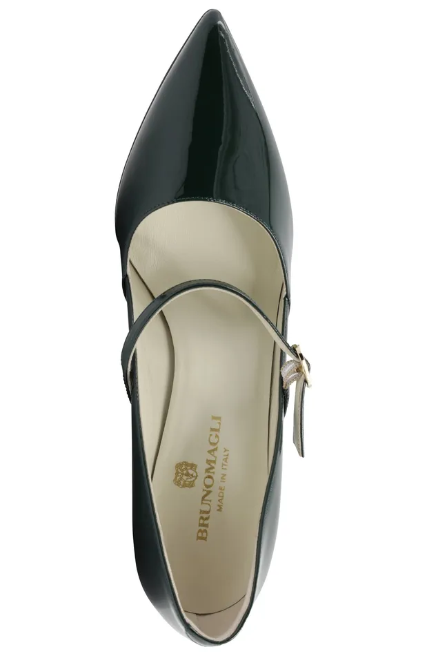 Women Bruno Magli Pumps Gemma MaryJane Leather Pump 8211 Emerald Patent