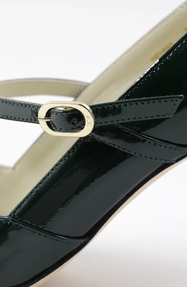 Women Bruno Magli Pumps Gemma MaryJane Leather Pump 8211 Emerald Patent
