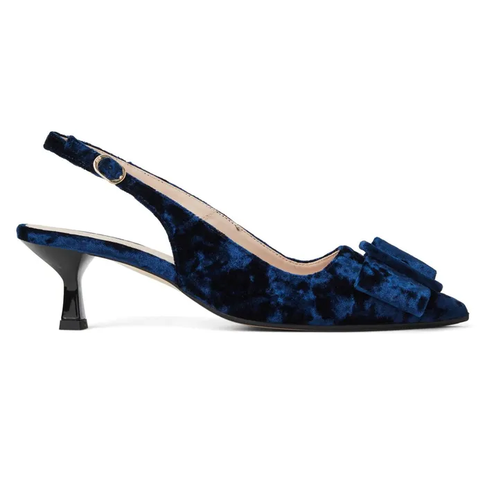 Women Bruno Magli Pumps Morena Slingback Pump Navy Velvet Women Bruno Magli Pumps Morena Slingback Pump Navy Velvet