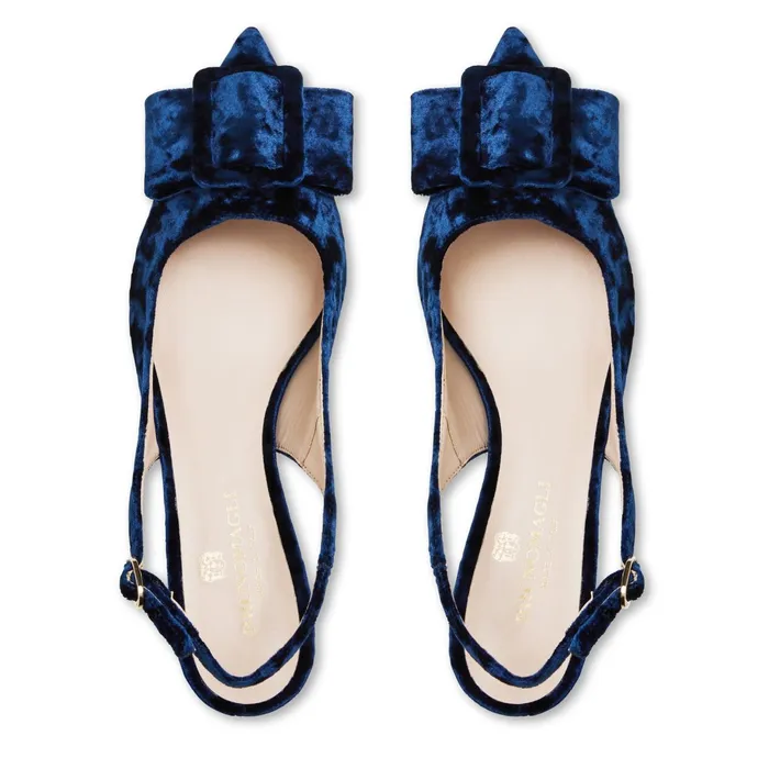 Women Bruno Magli Pumps Morena Slingback Pump Navy Velvet Women Bruno Magli Pumps Morena Slingback Pump Navy Velvet