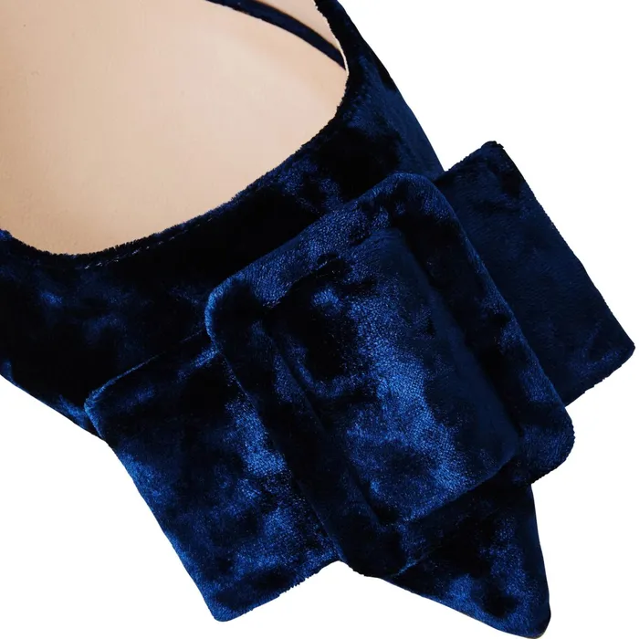 Women Bruno Magli Pumps Morena Slingback Pump Navy Velvet Women Bruno Magli Pumps Morena Slingback Pump Navy Velvet