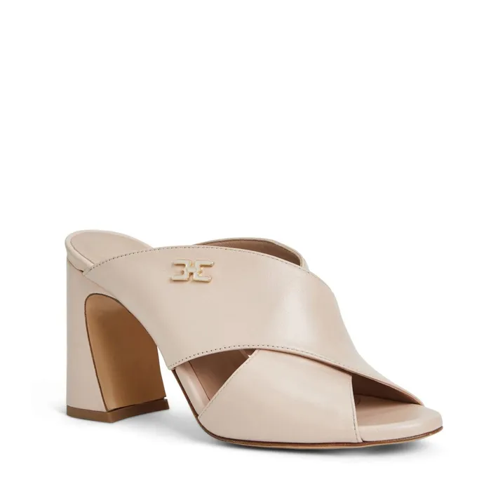 Women Bruno Magli Sandals and Slides FATIMA Cross Band Heel BLUSH