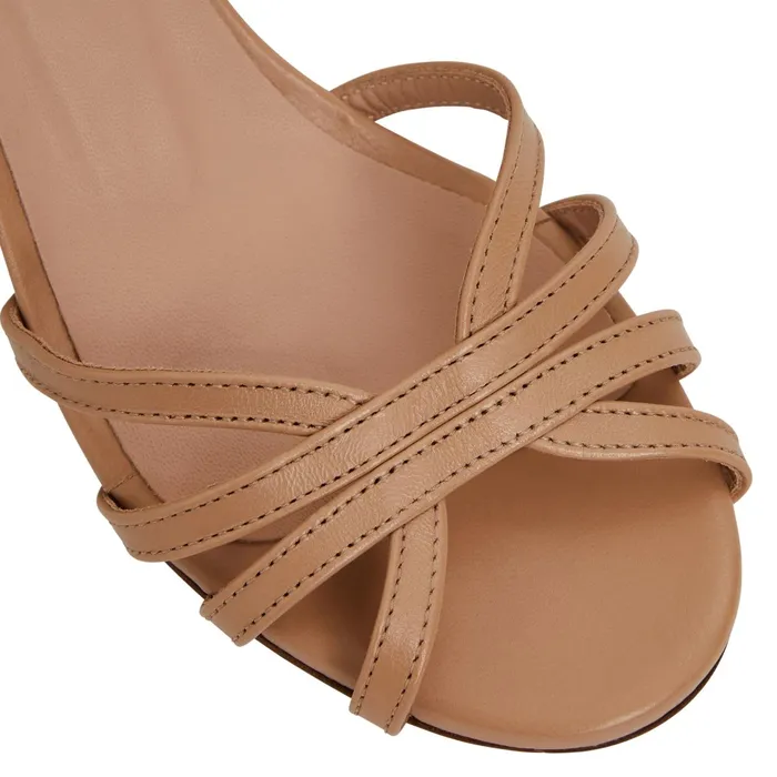 Women Bruno Magli Sandals and Slides FELICITY Strapped Sandal Low Heel SAND