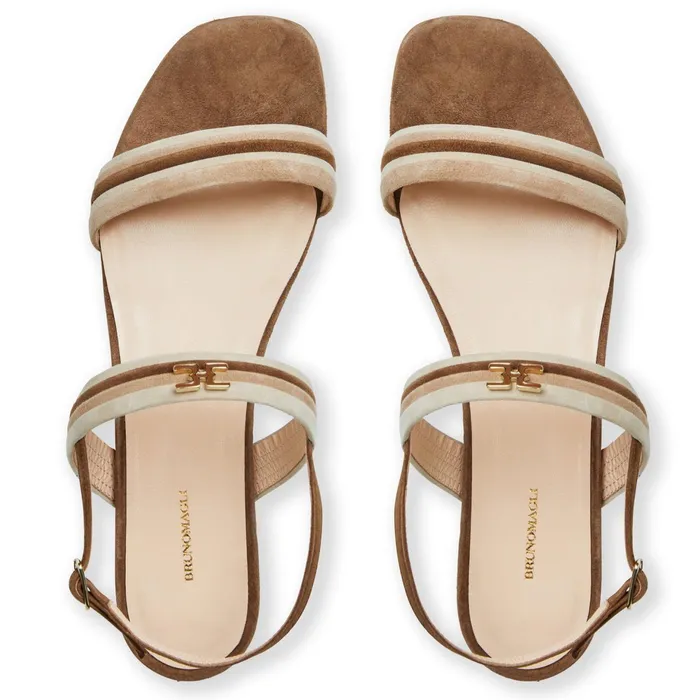 Women Bruno Magli Sandals and Slides PORTIA Sandal BROWNNATURAL SUEDE