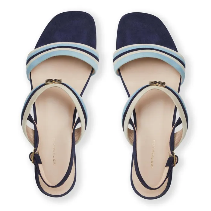Women Bruno Magli Sandals and Slides PORTIA Sandal NAVYBLUESAND SUEDE