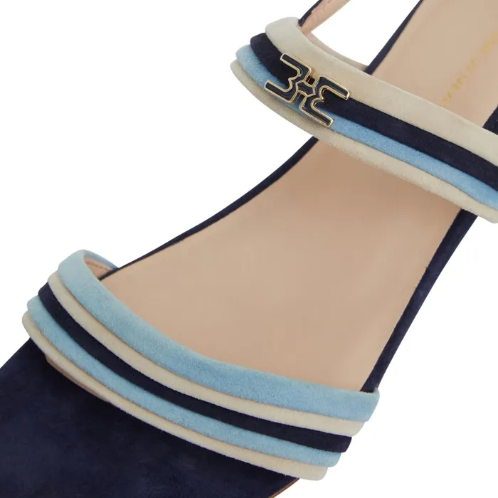 Women Bruno Magli Sandals and Slides PORTIA Sandal NAVYBLUESAND SUEDE