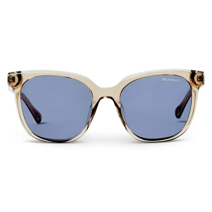 Women Bruno Magli Sunglasses Monas Limited Edition Oversized Sunglasses Crystal Nude