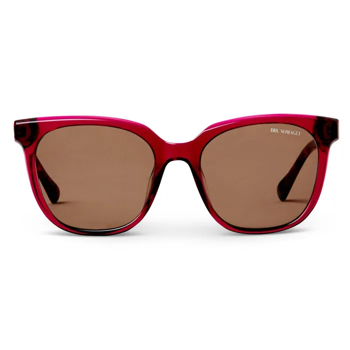 Women Bruno Magli Sunglasses Monas Limited Edition Oversized Sunglasses Red