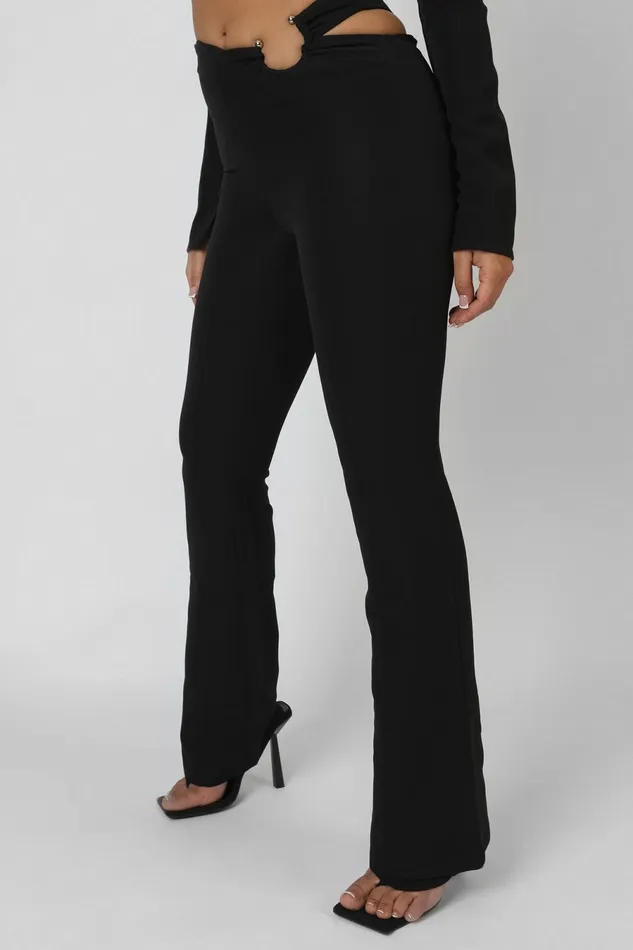 Women Bullring Detail Flare Trousers Black Kaiia Black Public Desire Trousers