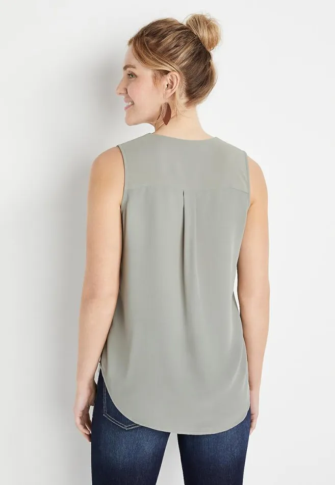 Women Button Down Tank Top Maurices Tops