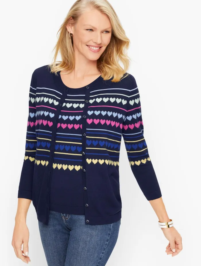 Women Cardigans And Jackets Talbots Charming Cardigan Indigo Blue
