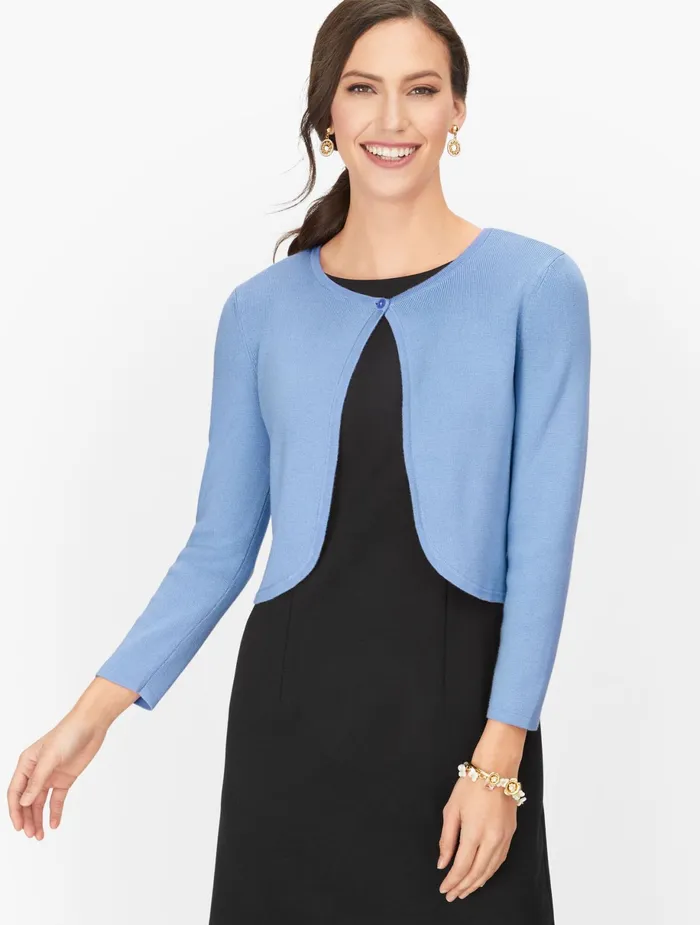 Women Cardigans And Jackets Talbots Plus Size Classic Dress Shrug Black