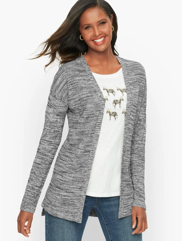 Women Cardigans And Jackets Talbots Shaker Stitch Open Front Cardigan