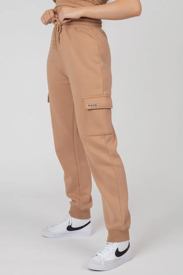 Women Cargo Joggers Biscuit Kaiia Brown Public Desire Jogger and Leggings
