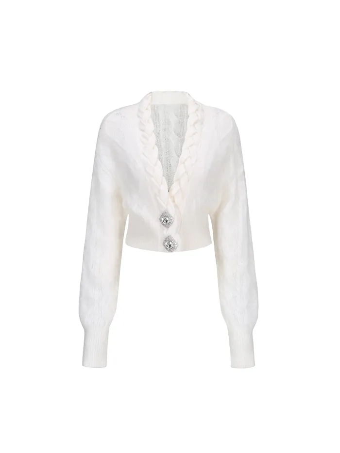 Women Carmen Diamond Knit Sweater Nana Jacqueline Knits