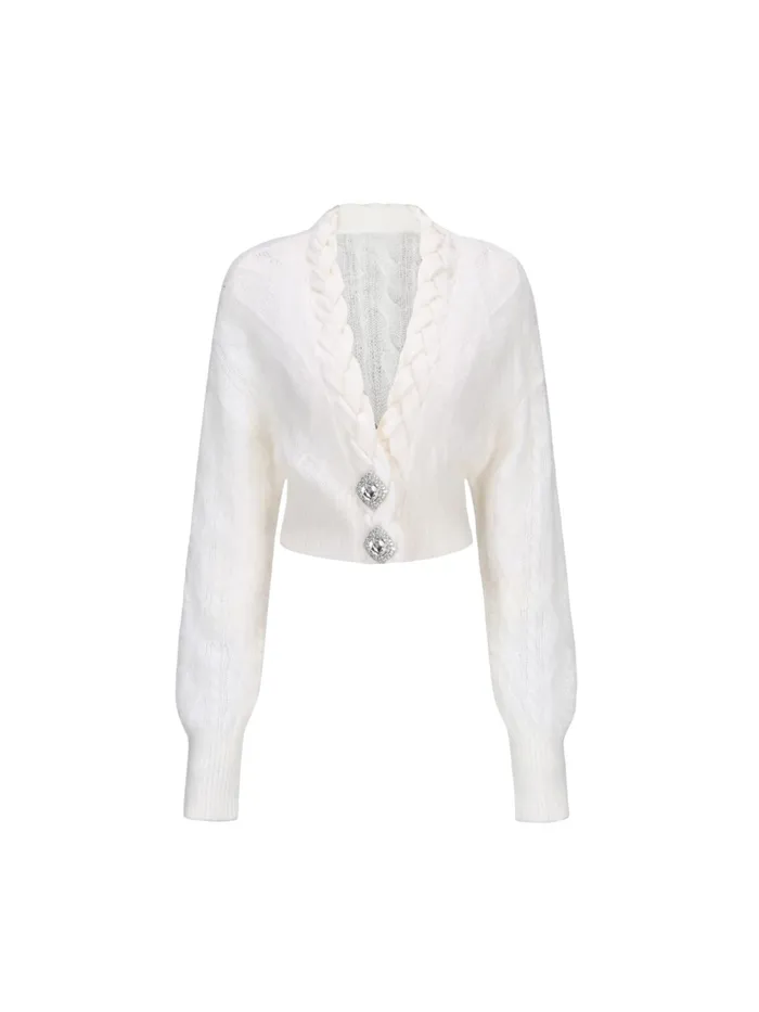 Women Carmen Diamond Knit Sweater Nana Jacqueline Knits