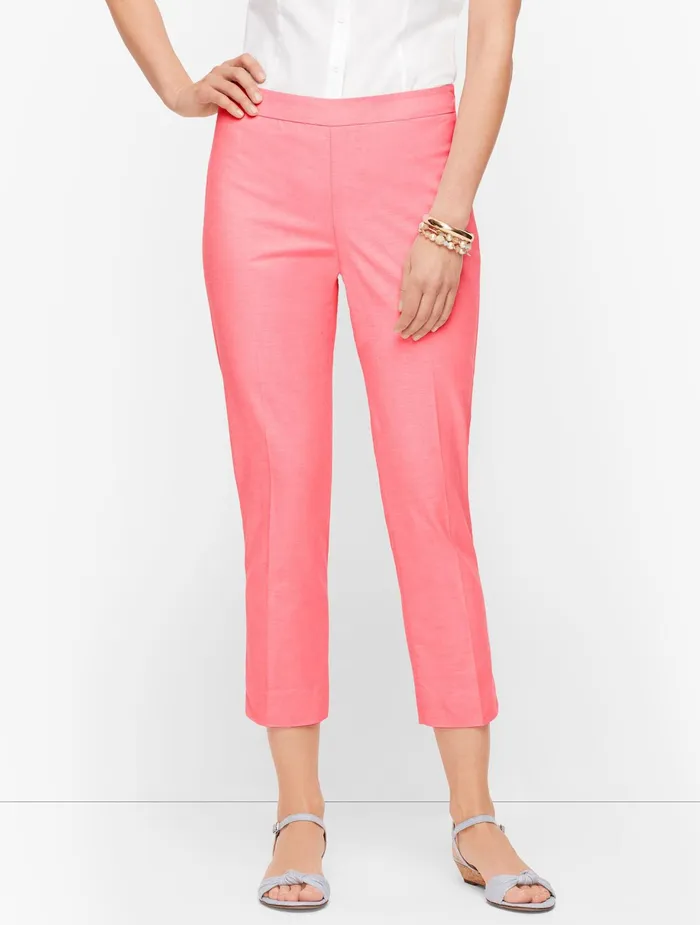 Women Chatham Talbots Chatham Crop Pants Geranium Pinkwhite