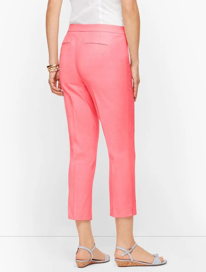 Women Chatham Talbots Chatham Crop Pants Geranium Pinkwhite