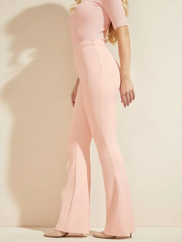 Women Chloe Flared Pant Blush Cotton Marciano Bottoms Women Chloe Flared Pant Blush Cotton Marciano Bottoms