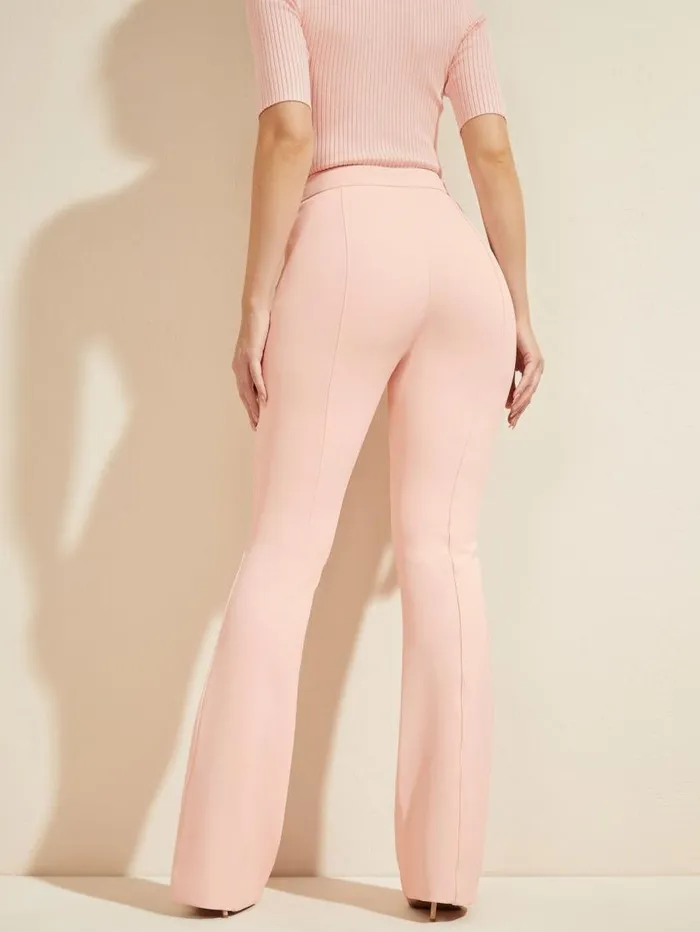 Women Chloe Flared Pant Blush Cotton Marciano Bottoms Women Chloe Flared Pant Blush Cotton Marciano Bottoms