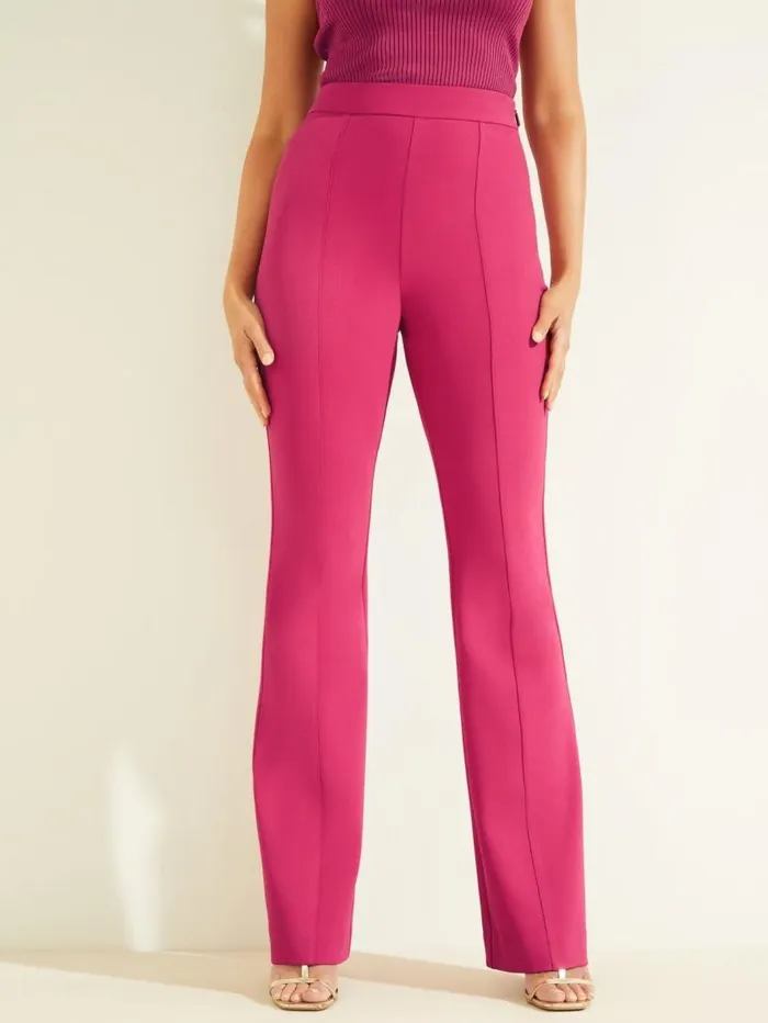 Women Chloe Flared Pant Mid Magenta Marciano Bottoms