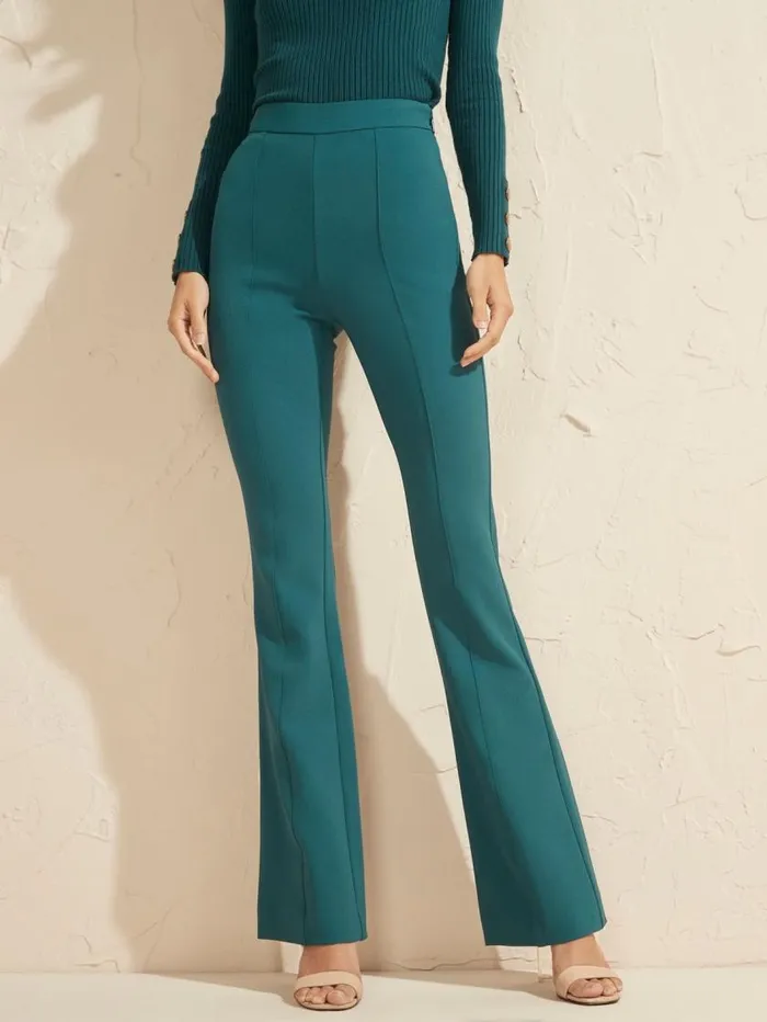 Women Chloe Flared Pant Regal Teal Multi Marciano Bottoms