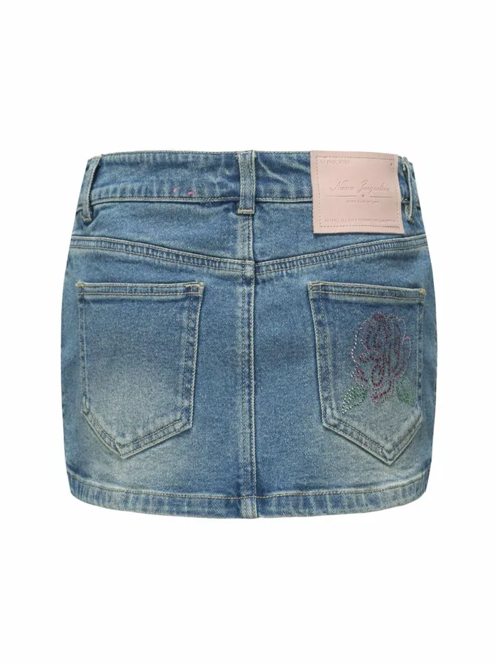 Women Chloe Rose Denim Mini Skirt Nana Jacqueline Skirts