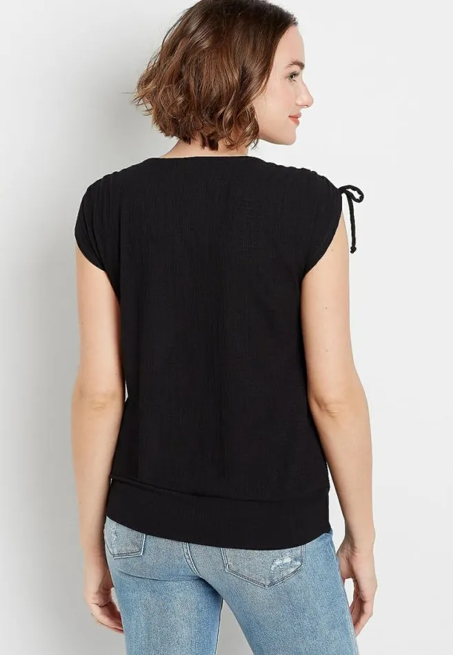 Women Cinched Sleeve Tank Top Maurices Tops