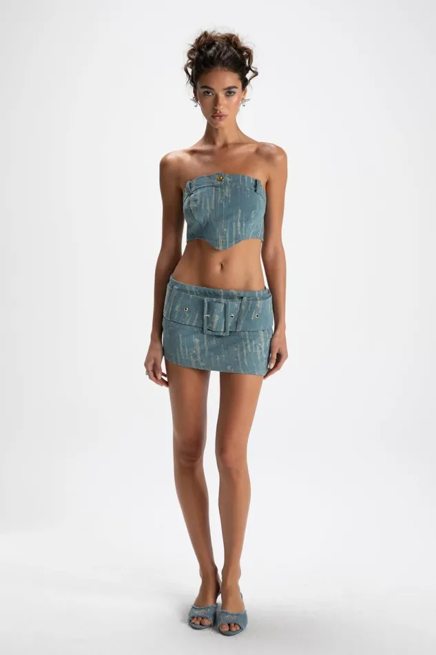 Women Claire Denim Mini Skirt Nana Jacqueline Skirts