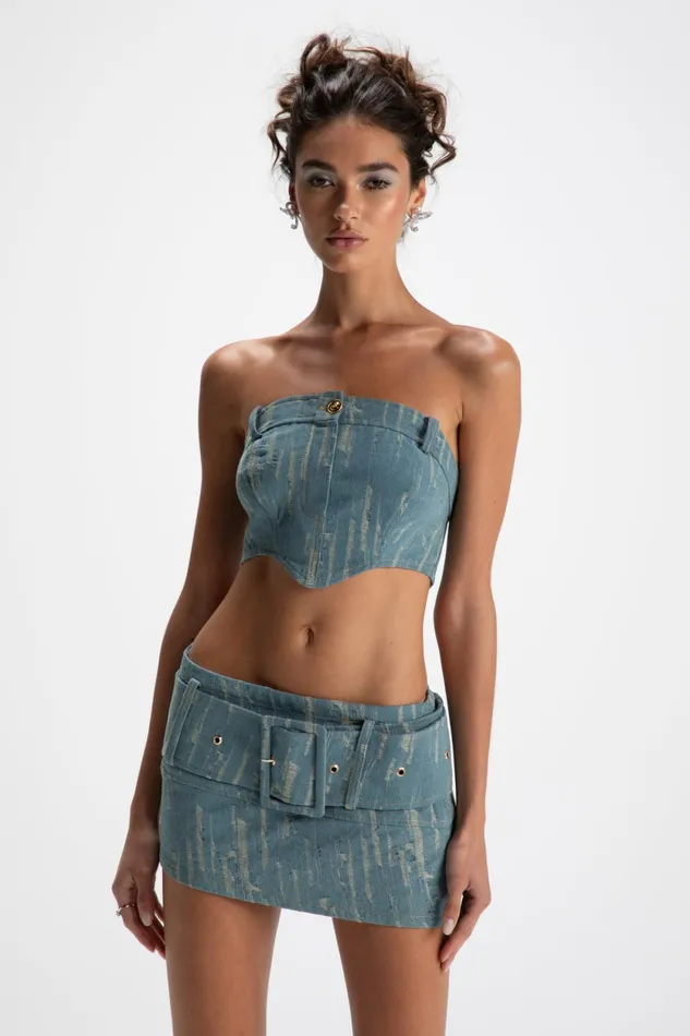Women Claire Denim Mini Skirt Nana Jacqueline Skirts