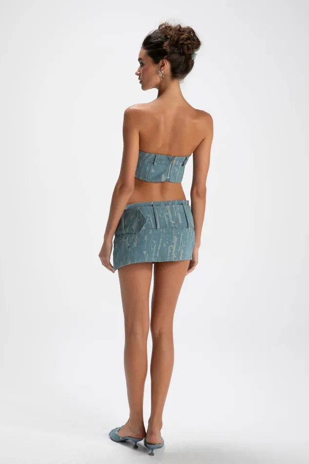 Women Claire Denim Mini Skirt Nana Jacqueline Skirts