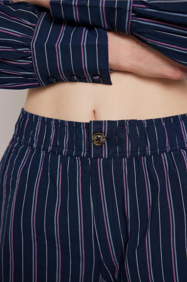 Women Coords Damson Madder Harrison Trousers 8211 Navy Stripe
