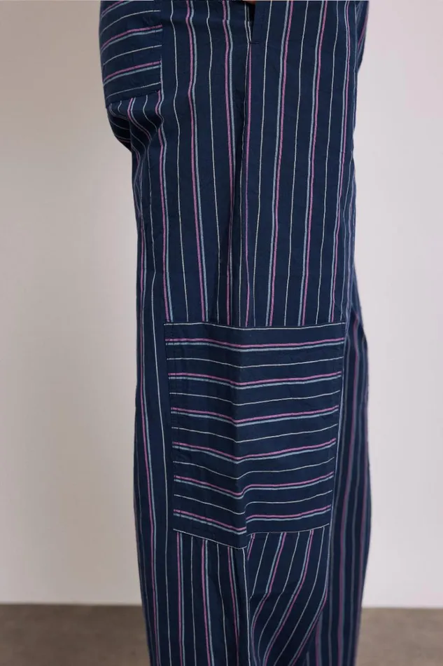 Women Coords Damson Madder Harrison Trousers 8211 Navy Stripe
