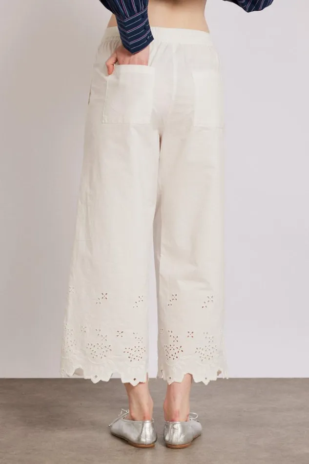 Women Coords Damson Madder Lana Trousers 8211 White Broderie