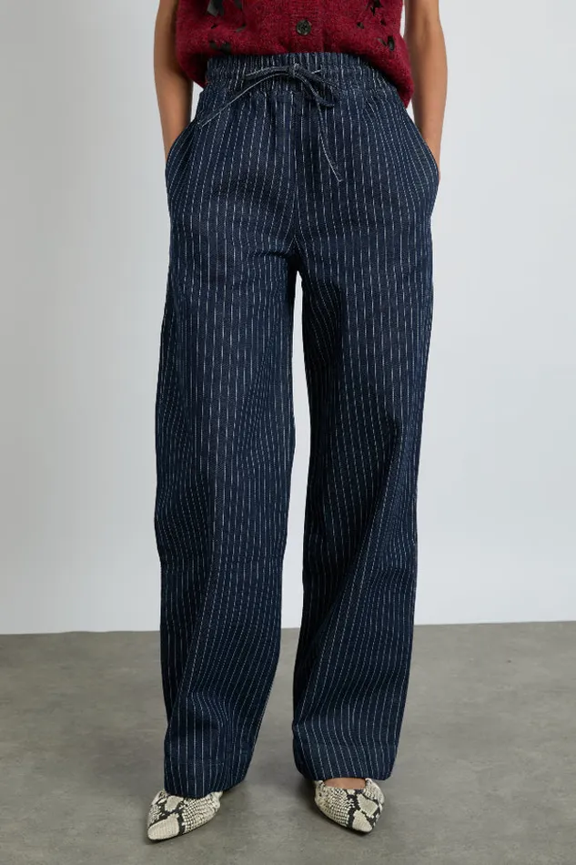 Women Coords Damson Madder Rafe Jeans 8211 Navy Pin Stripe
