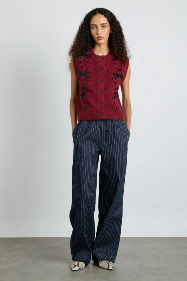 Women Coords Damson Madder Rafe Jeans 8211 Navy Pin Stripe
