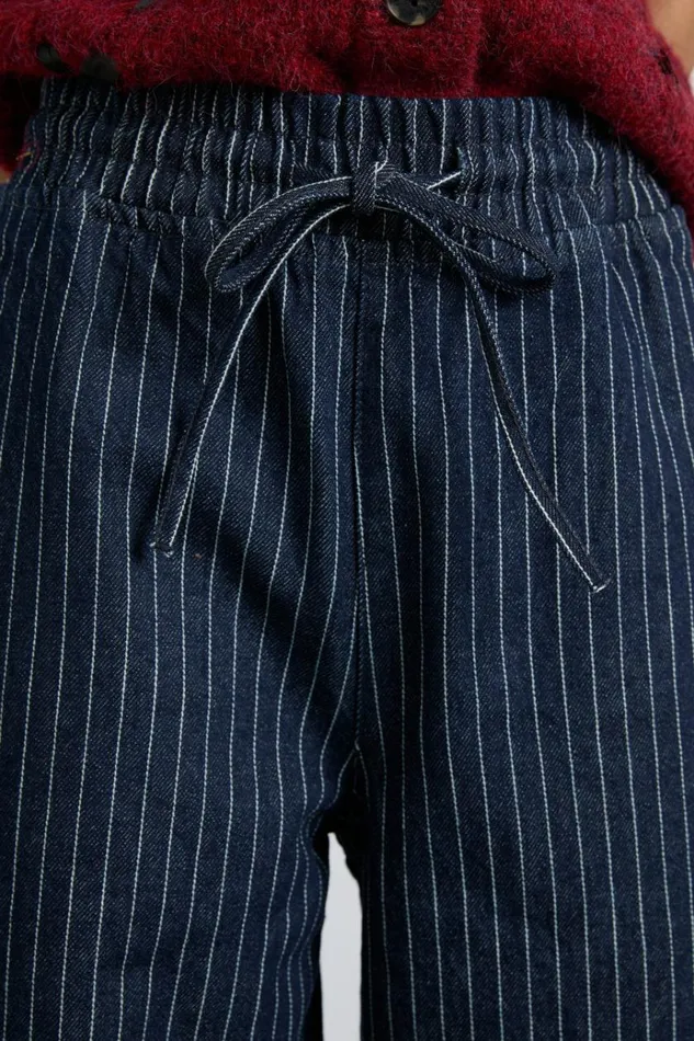 Women Coords Damson Madder Rafe Jeans 8211 Navy Pin Stripe