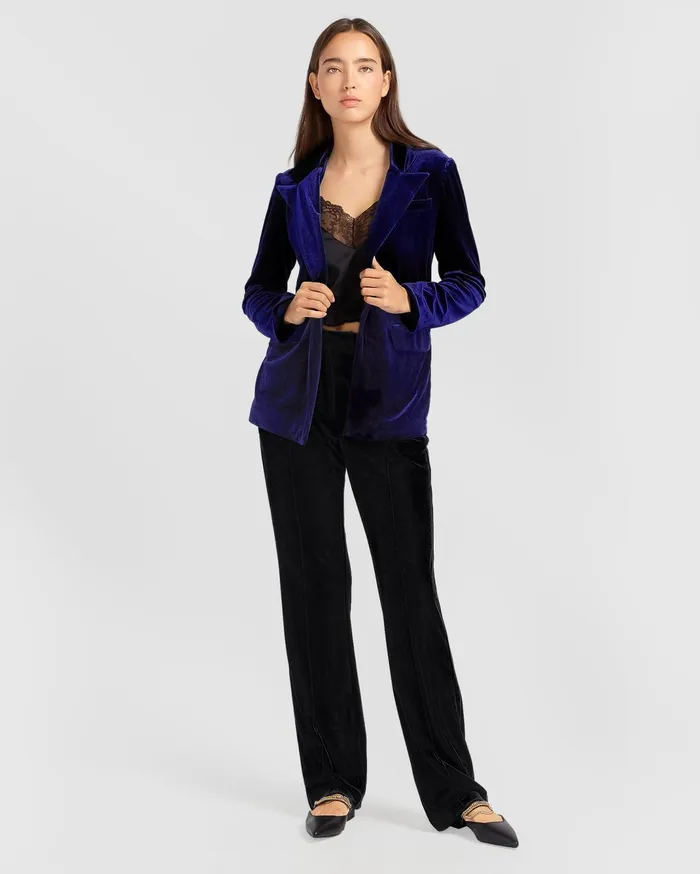 Women Coats and Jackets Belle and Bloom Eternity Velvet Blazer 8211 Royal Blue Women Coats and Jackets Belle and Bloom Eternity Velvet Blazer 8211 Royal Blue