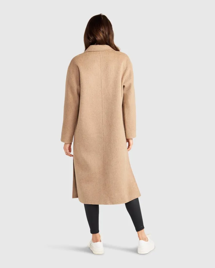 Women Coats and Jackets Belle and Bloom Guestlist Oversized Double Breasted Coat 8211 Oat