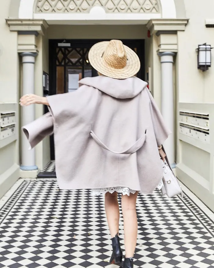 Women Coats and Jackets Belle and Bloom Jackson Landing Wool Blend Cape Coat 8211 Sand