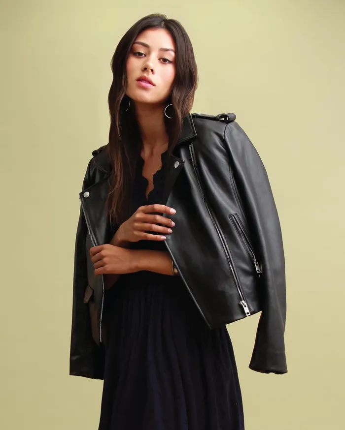 Women Coats and Jackets Belle and Bloom Just Friends Leather Jacket 8211 Black